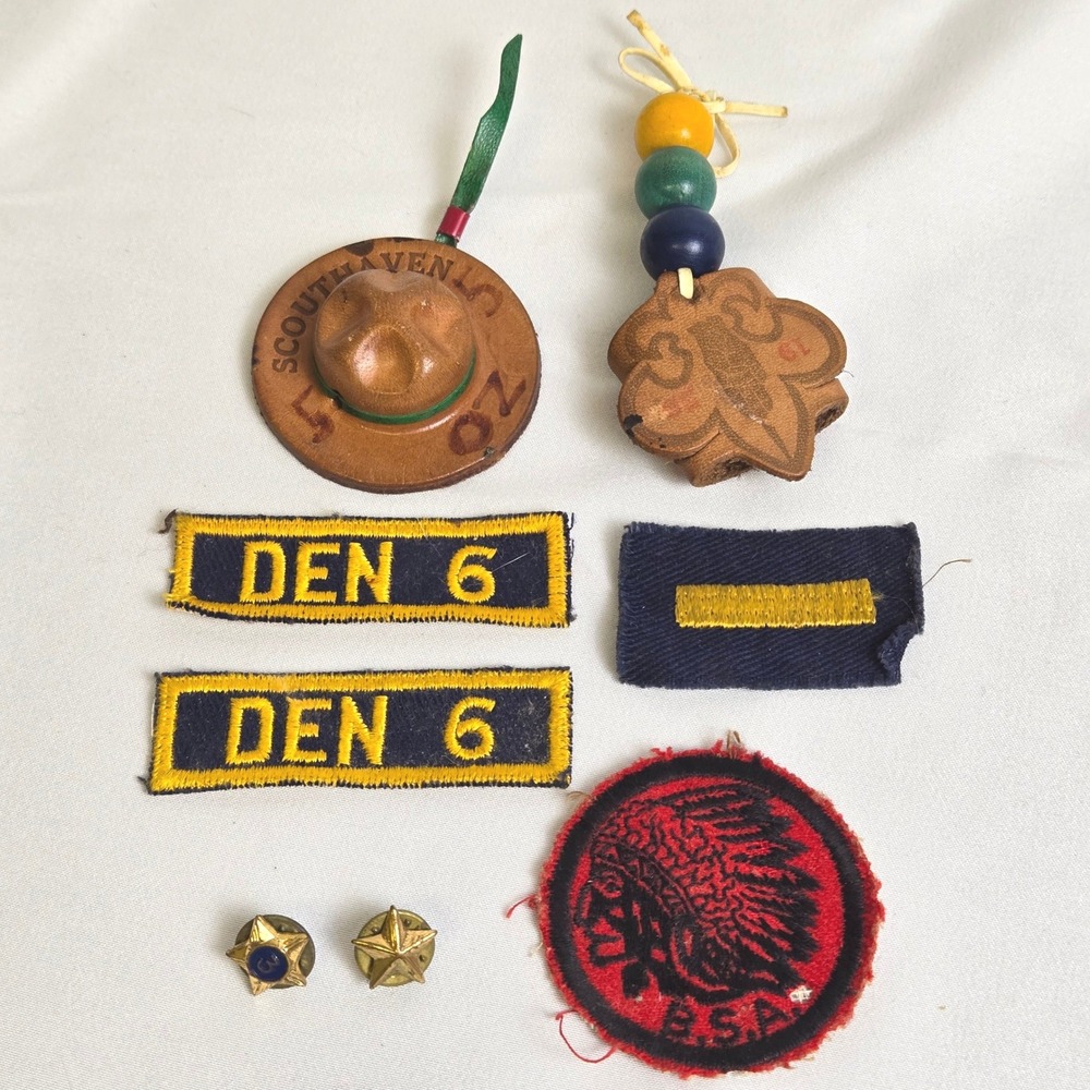 Boy Scouts of America BSA Lot, Patches Lapel Pins Neckerchief Slides Vintage 50s